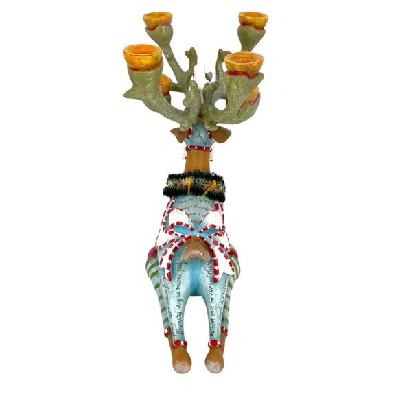 MacKenzie-Childs Patience Brewster Dash Away Krinkles Reindeer Candle Holder - Picture 7 of 13